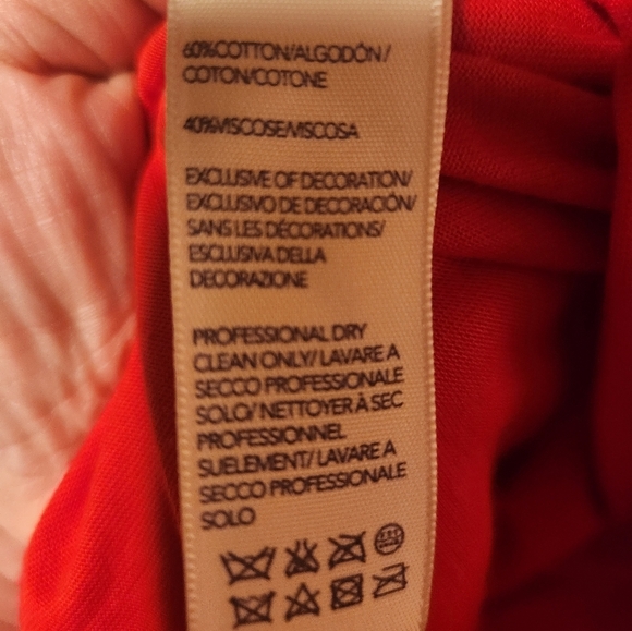 Rebecca Minkoff Mojave Red Off the Shoulder Tier Midi Summer Dress Size S - Picture 8 of 8